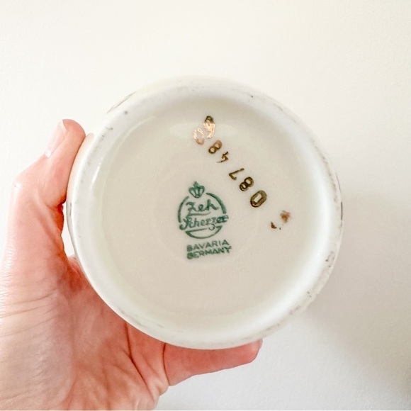 ZEH Scherzer Bavaria Germany Vintage Porcelain China Lidded small Urn - Picture 6 of 6